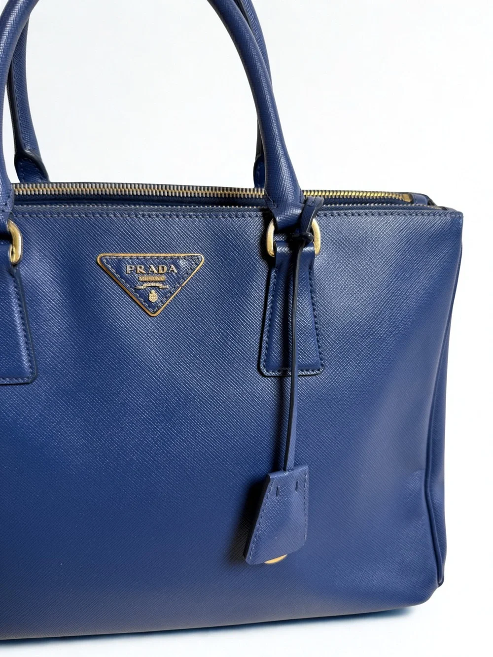 Prada – Galleria Double Zip Tote – Saffiano Lux – Bluette/Cobalto.